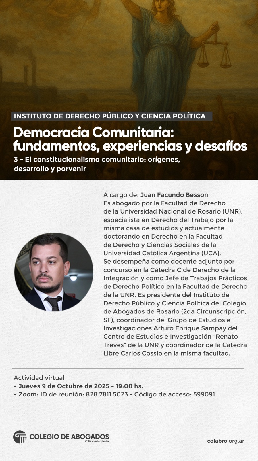 El constitucionalismo comunitario: orígenes, desarrollo y porvenir - 09/10/2025